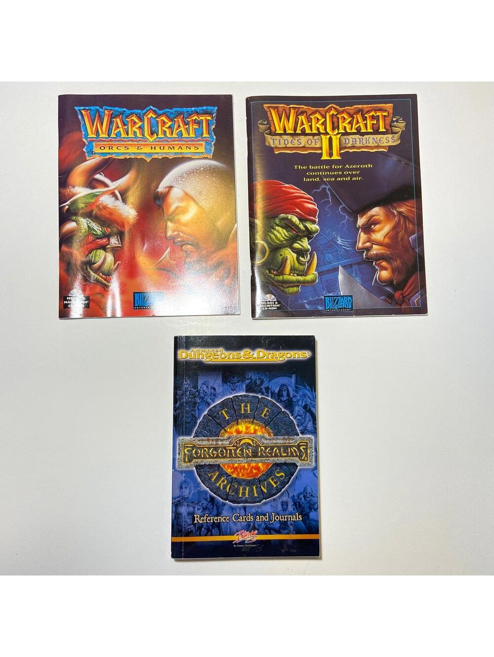 Warcraft And Advanced Dungeons & Dragons PC Game - MANUALS ONLY